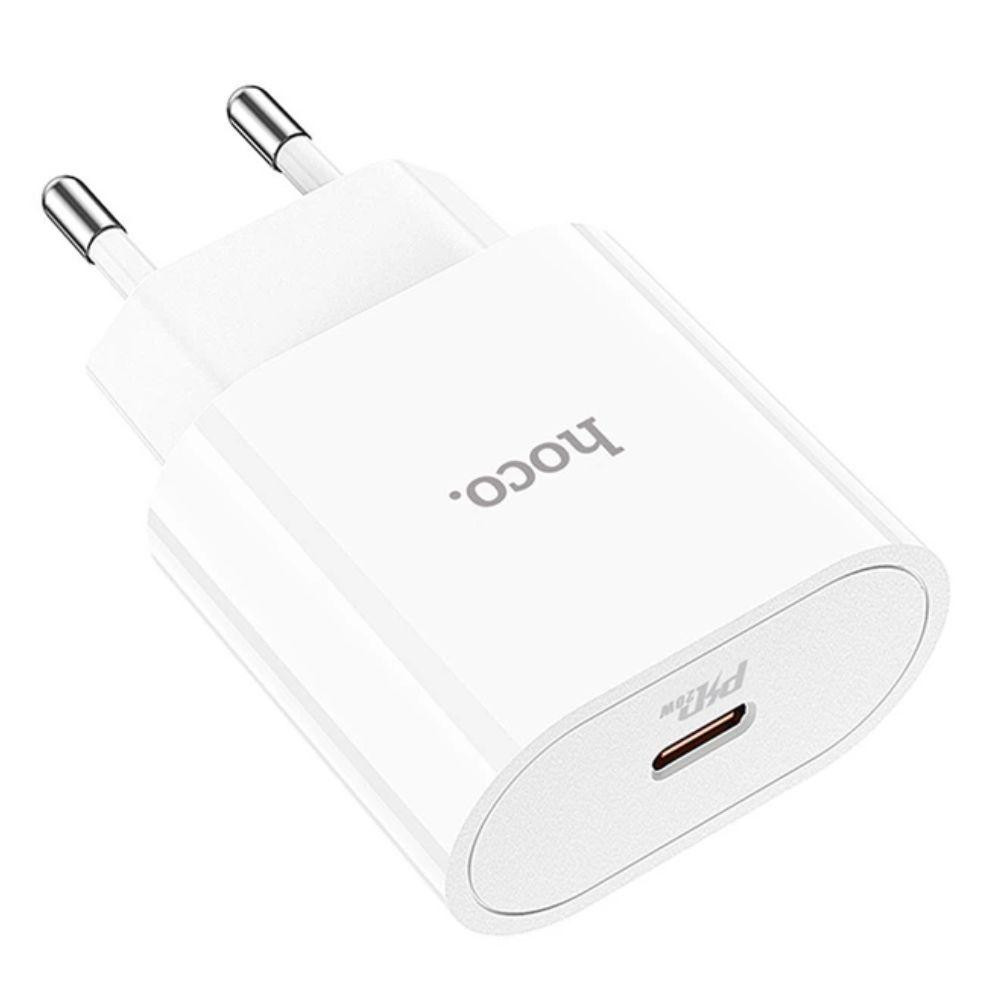 Мережевий зарядний пристрій з кабелем HOCO C94A Metro single port PD20W charger set(Type-C to Type-C) White Одеса - фото 4