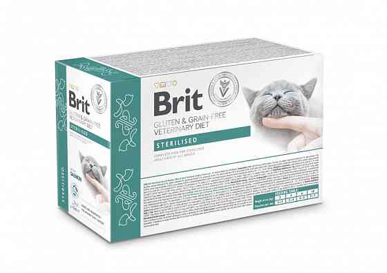 Корм влажный для кошек Brit GF VetDiet Care Sterilised с лососем, 12 x 85 г Винница