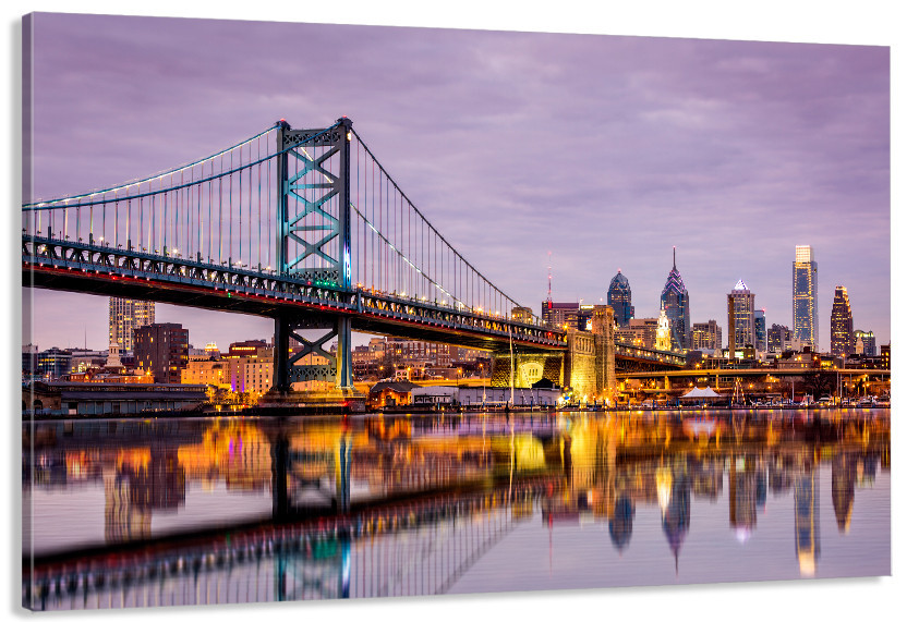 Картина холст в гостиную / спальню  Міст Філадельфія   MLP_384 90х180см Киев - изображение 1