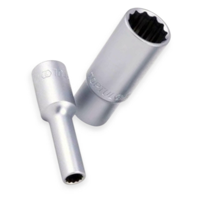 Головка торцевая двенадцатигранная удлиненная 1/2 19мм CrV Мукачево - изображение 1