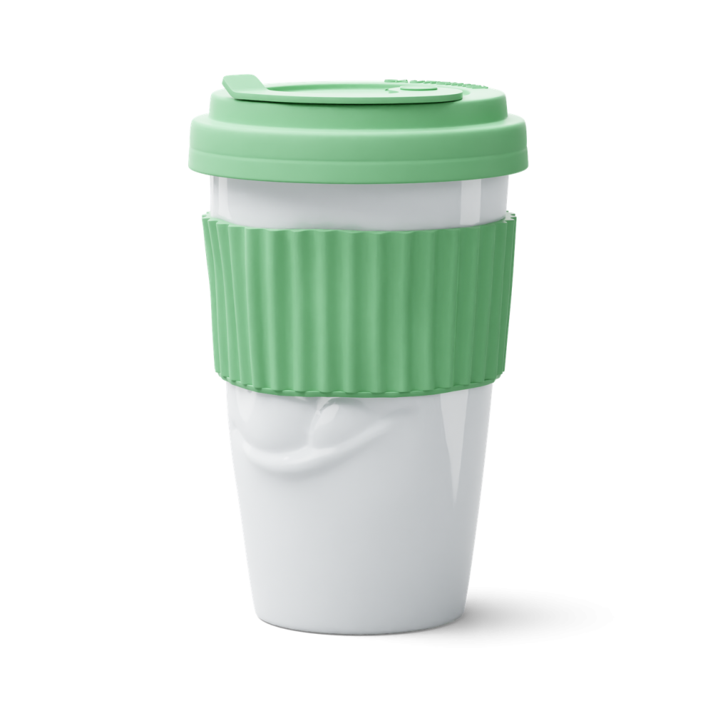 Чашка з кришкою Tassen Смачна (400 мл) порцеляна М'ята Вінниця - фото 2