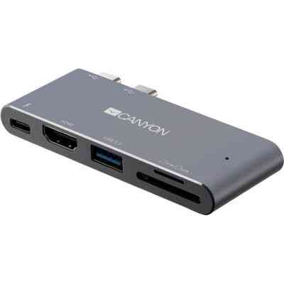 Порт-репликатор Canyon Docking Station with 5 ports, Thunderbolt 3, Input 100-240V (CNS-TDS05DG) Винница