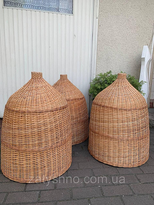 Світильник плетений високий із лози Київ - фото 2