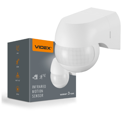 Датчик руху та освітленості VIDEX VL-SPW11W 220V 800W інфрачервоний Житомир - фото 1