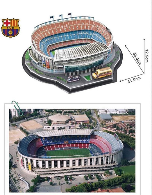 Стадіон Камп Ноу. Величезні 3D пазли "Camp Nou" Тривимірний конструктор-головоломка Кам'янець-Подільський - фото 7
