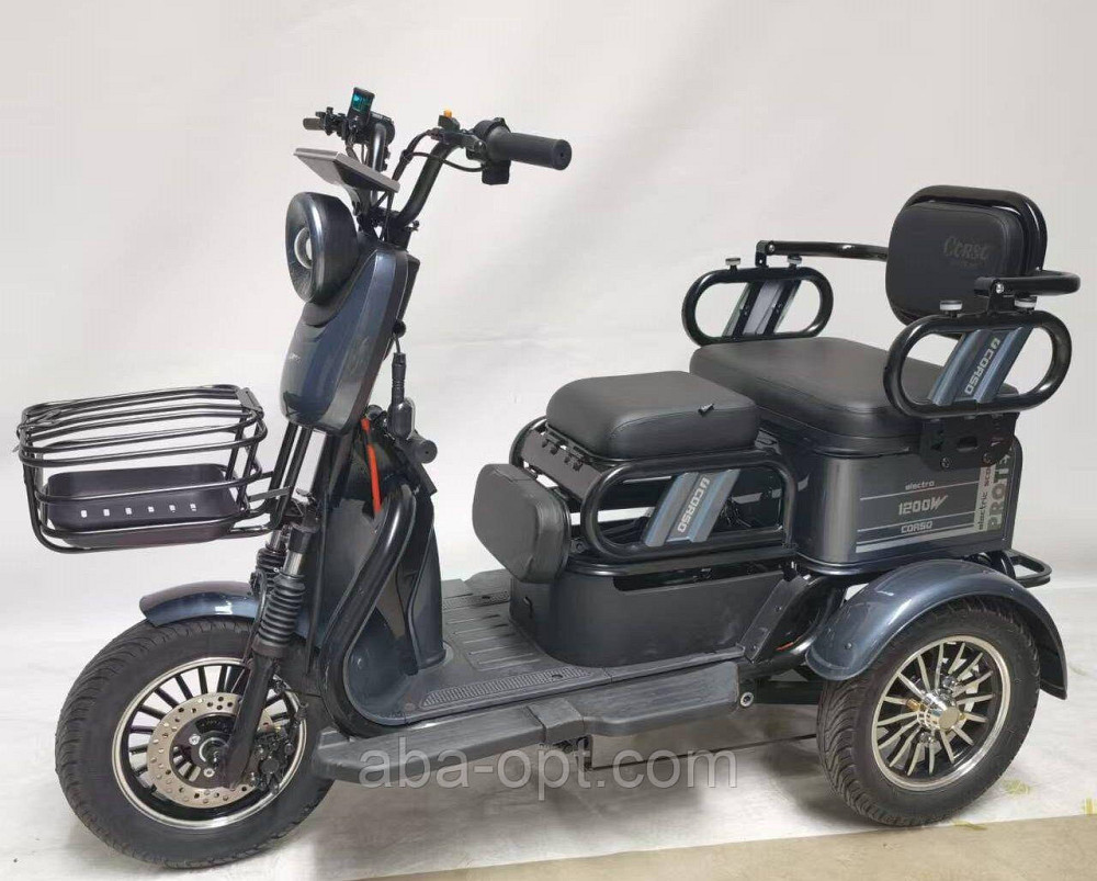 Трицикл Електричний з кузовом CORSO PROTEX S 1200W-72V-23Ah шини 10«-10» купити в інтернет-магазині Одеса - фото 10