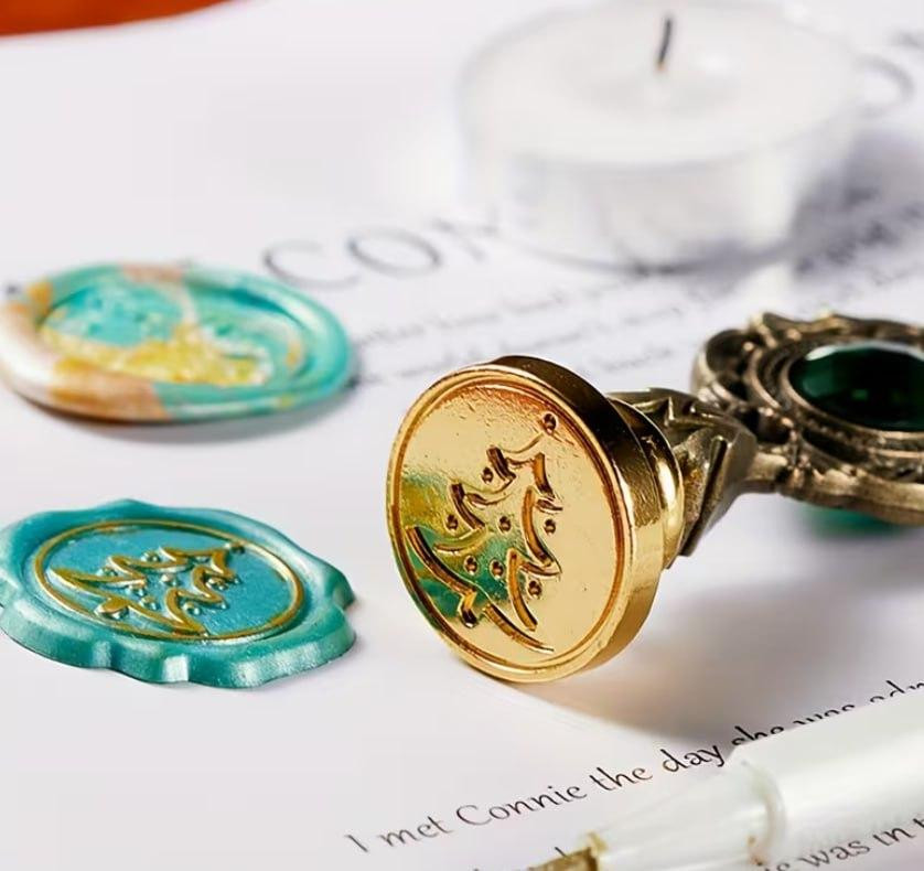 Набор для сургучных печатей с ложкой и сменными штампами, воск в гранулах, подарочный бокс Киев - изображение 4