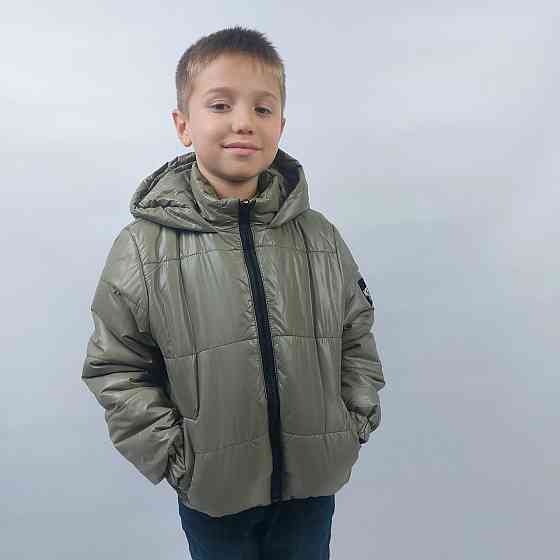 Демисезонная куртка под резинку The North Face в цвете хаки на 6,7,8 лет Николаев