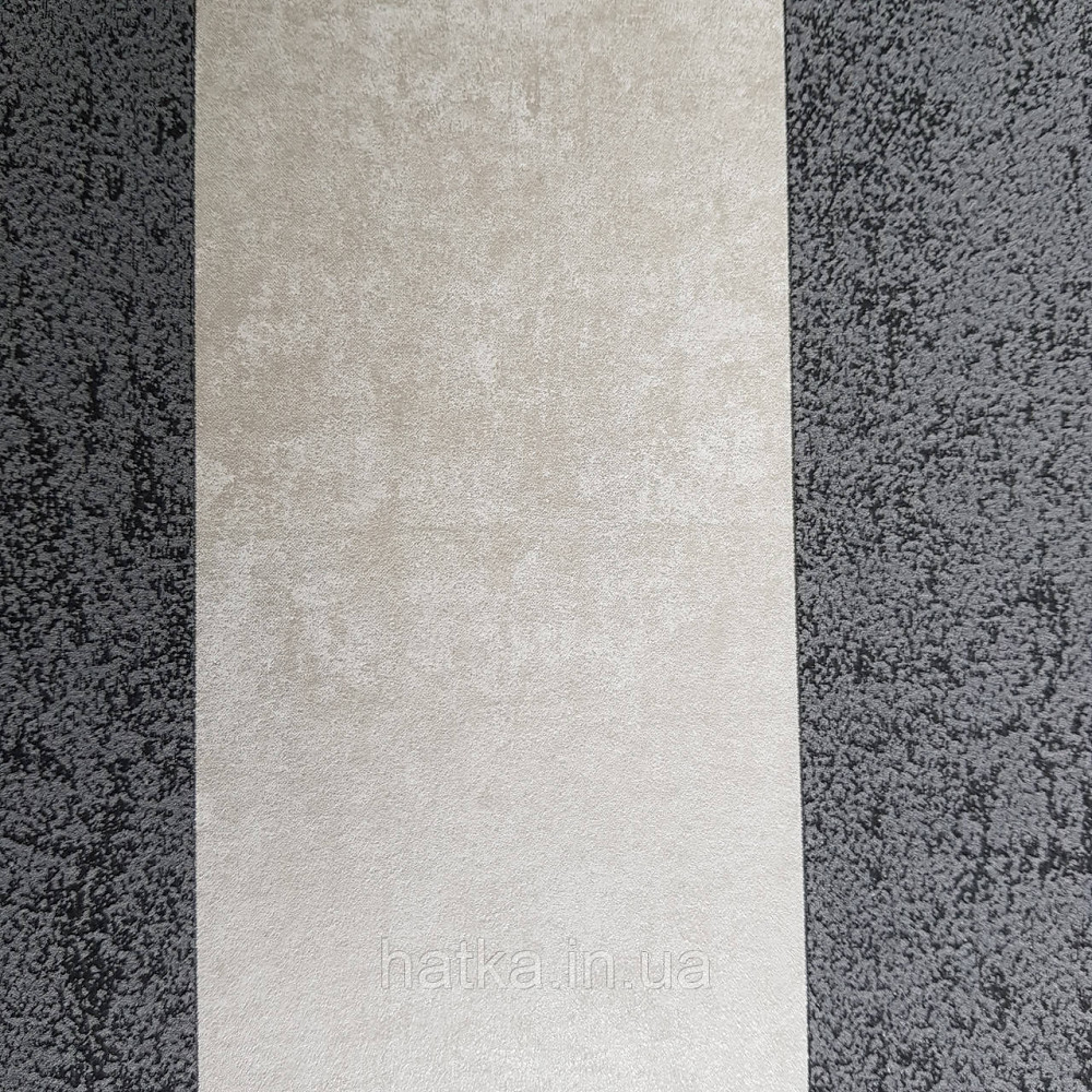 Шпалери флізелінові еко Rasch Kerala 0.53х10 м широкі чорні смуги і молочні ефект потертості Київ - фото 3