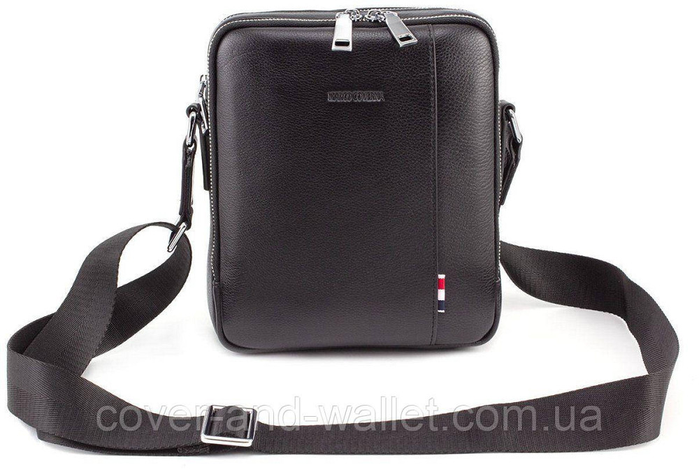 Вертикальная кожаная мужская сумка на два отделения Marco coverna 7705-1A Киев - изображение 4