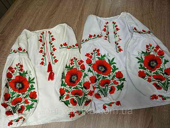 Вишиванка лляна з маками для дівчинки Кривий Ріг