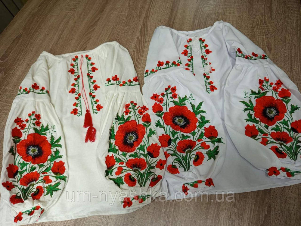 Вишиванка лляна з маками для дівчинки Кривий Ріг - фото 2
