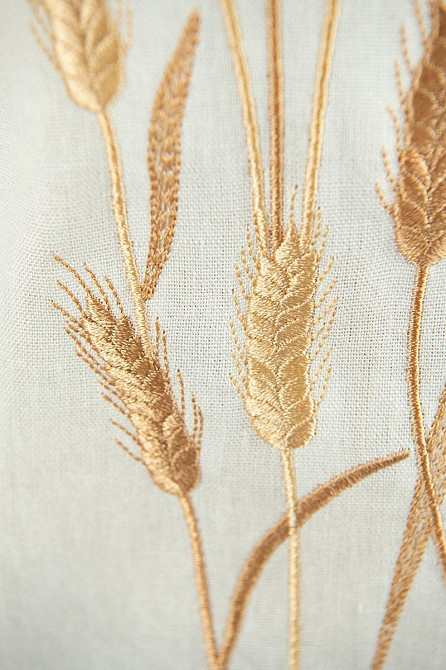 Вышиванка для девочек льняная с длинным рукавом,  молочная Киев - изображение 2