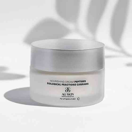 Питательный крем с пептидами и биологическими фракциями каннабиса Nourishing cream cannabis biologAG Skin 50мл Днепр