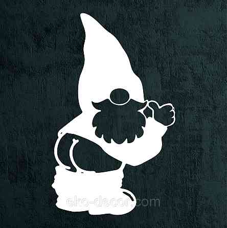 Декоративное настенное Панно «Гном», Декор на стену 70*42 см, Белый Киев