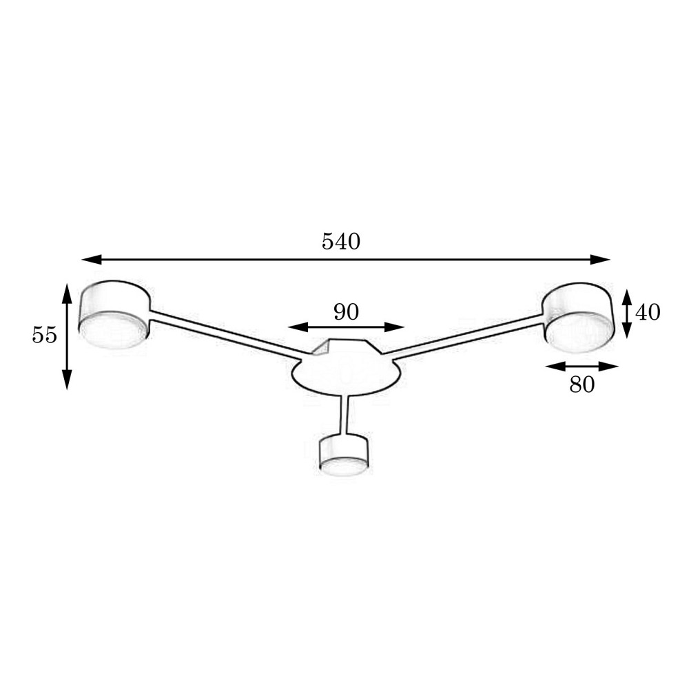 Люстра потолочная MSK Electric Copter на три круглых плафона под лампы GX53 NL 8040-3 AL Одесса - изображение 4