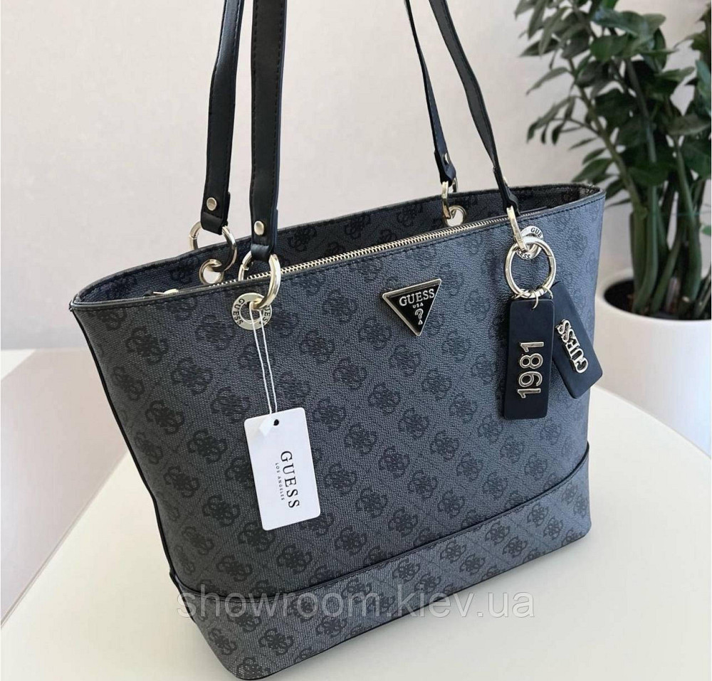 Жіноча сумка шоппер Guess (866530) сіра Київ - фото 2