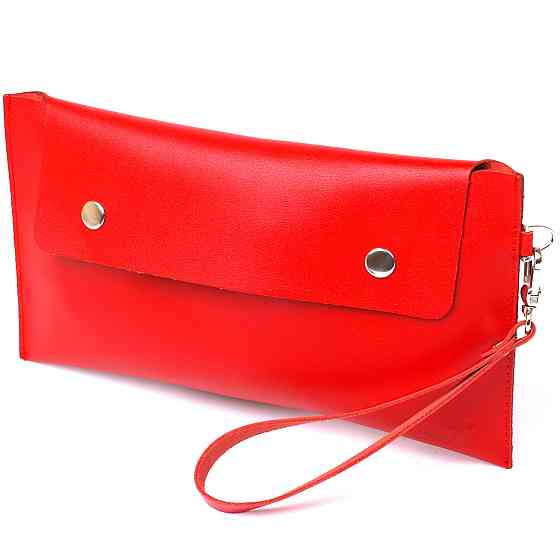 Жіноча шкіряна тревел-косметичка Shvigel 16421 Червоний Київ