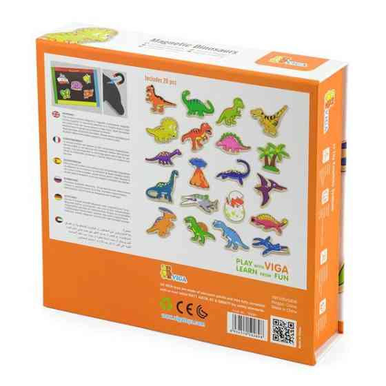 Набір магнітів Viga Toys Динозаври 20 шт. (50289) Харків