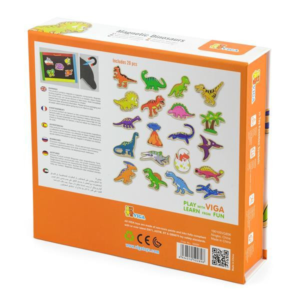 Набір магнітів Viga Toys Динозаври 20 шт. (50289) Харків - фото 6