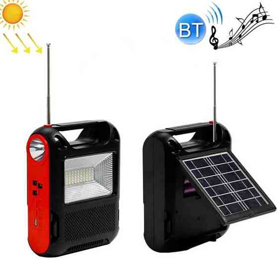 Фонарь многофункциональный FM радио Солнечная зарядка Bluetooth SY-108. Харків
