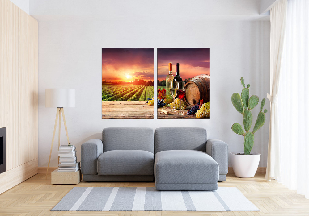 Модульная картина в гостиную / спальню  Вина  TLV-2_054 70x102 см Київ - фото 3
