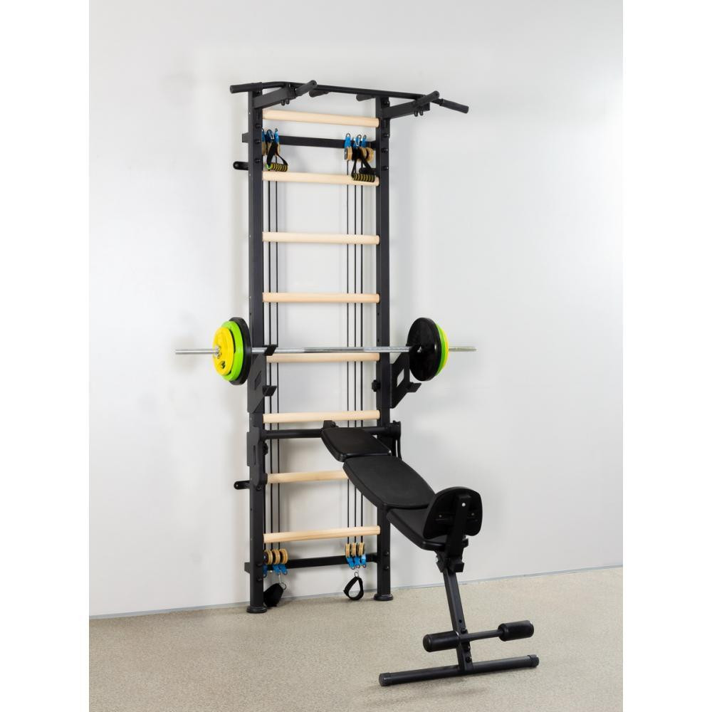 Шведская стенка с эспандерами CrossFullWood спортивная для детей и взрослых усиленная металлическая для семьи Каменское - изображение 9