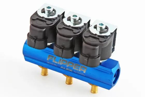 Форсунка ГБО Alex Flipper 120 Нл/мин (3 шт. с рейкой и штуцерами) Винница