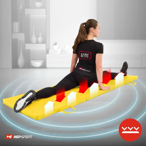 Гімнастичний жорсткий мат HS 4 см складний для тренувань занять спортом вдома та в залі гімнастики і фітнесу Київ - фото 10