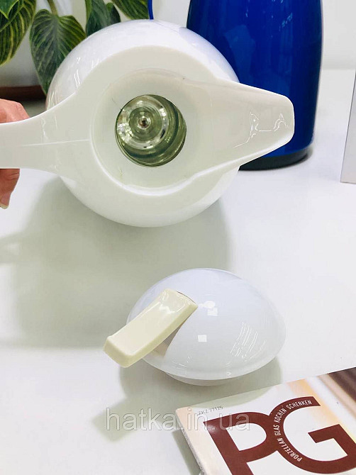 Термос «Датч» 1000 мл скляна колба пластиковий корпус утримання тепла до 12-24 годин білий Київ - фото 4