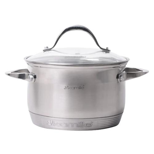 Каструля нержавіюча сталь 2,9л з кришкою 7-шарове дно 4718S KAMILLE Житомир