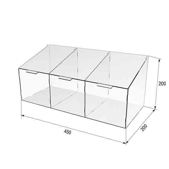 Диспенсер EKOSTAR для мармеладів, снеків, горіхів 3 комірки Київ