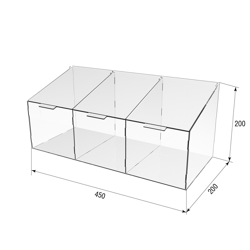 Диспенсер EKOSTAR для мармеладів, снеків, горіхів 3 комірки Київ - фото 4