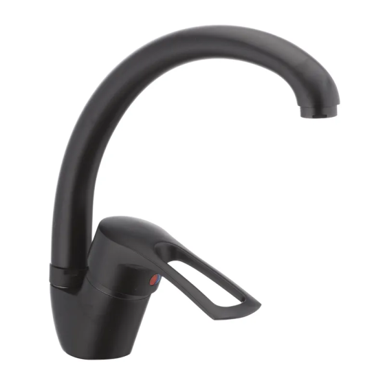 Кухонний змішувач Cron Hansberg 777 чорний стиль CR0789 Харків