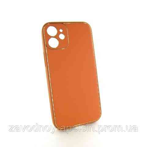 IPhone 12 mini шкіряний чохол Epik orange Одеса