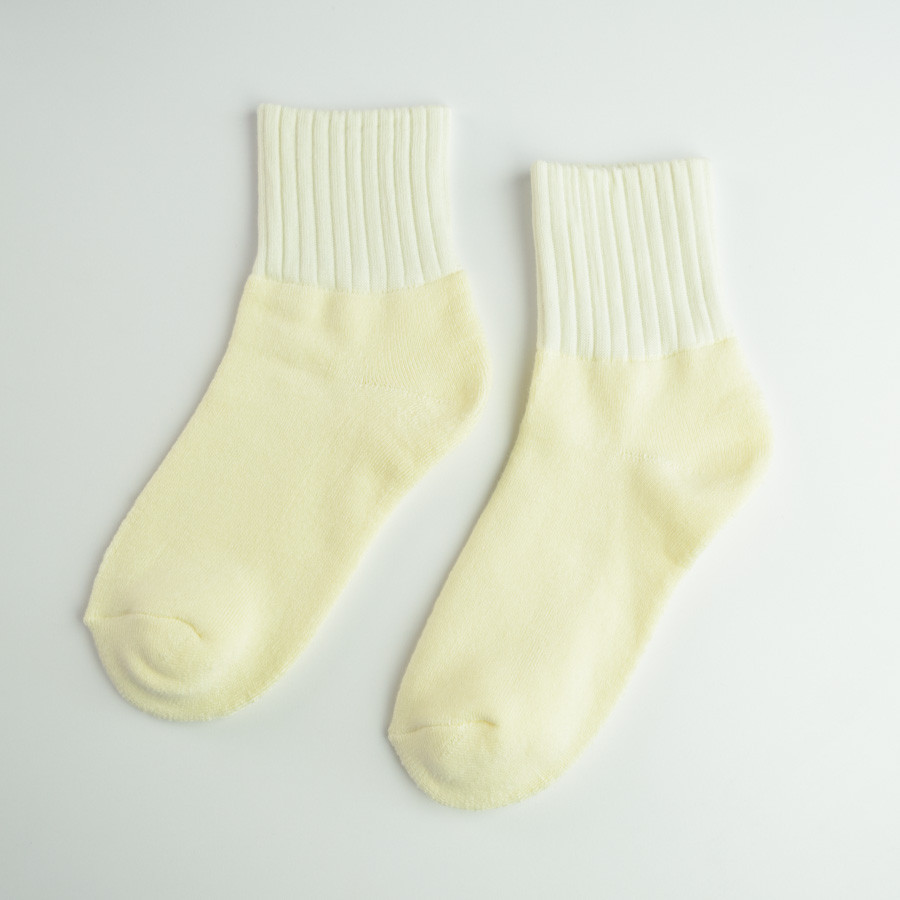 Теплые носки женские классические с широкой резинкой однотонные GM Textile Высокие 36-41 Ванильный Сумы - изображение 2