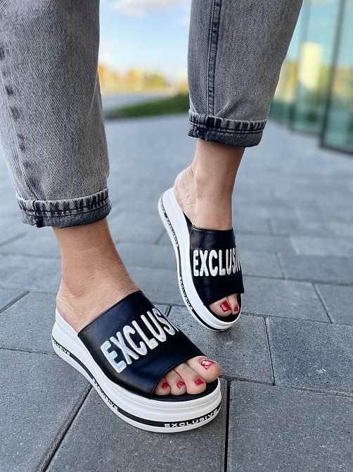 teona Шльопанці жіночі TEONA 132 чорні (літо, шкіра натуральна) (4106) Коломия - фото 9