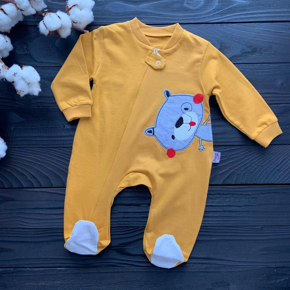 Дитячий Ромпер Чоловічок Murat Baby Turkey Гірчичний 0-3 міс (56-62см) Київ - фото 1