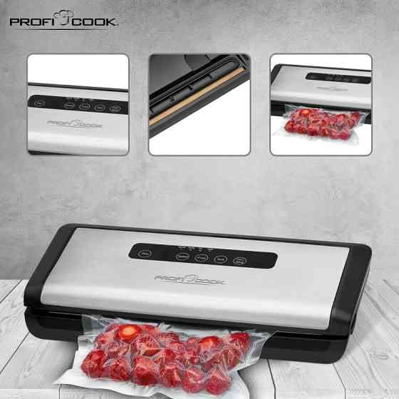 Вакуумний пакувальник потужність всмоктування 12 л/хв з 18 пакетами Profi Cook PC-VK (1146) 120 Вт Нововолинськ