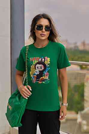 Базова жіноча футболка з малюнком "Labubu" | Норма і батал Київ