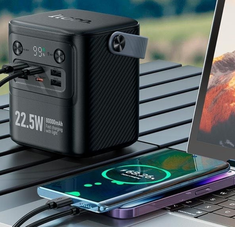 Повербанк HOCO J152 80000mAh 22.5W швидка зарядка ліхтар. Харків - фото 7