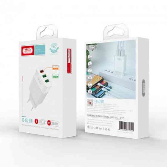 Сетевое зарядное устройство XO L72 QC3.0 3USB/3A с кабелем USB - MicroUSB Белый Каменец-Подольский