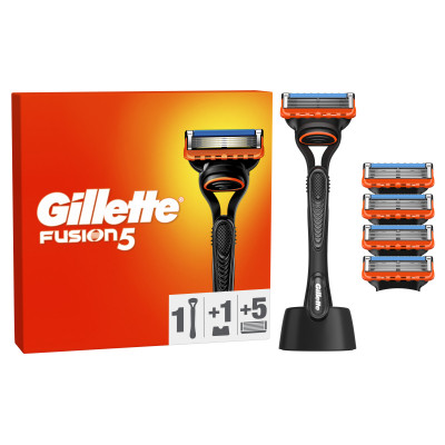 Бритва Gillette Fusion5 с 5 сменными картриджами + Подставка (8700216356794) Винница - изображение 1