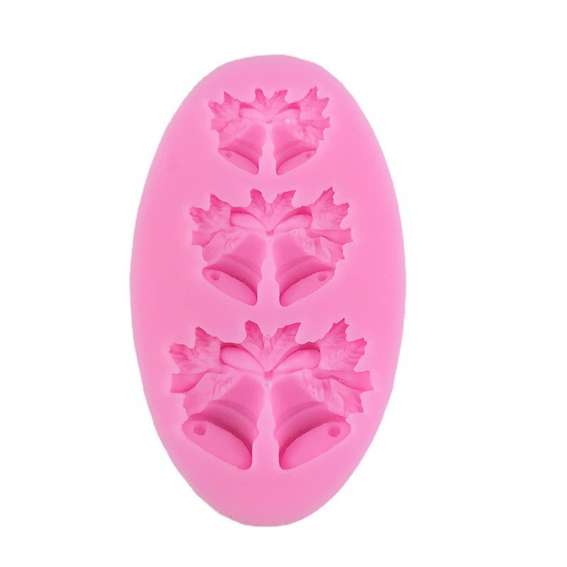 Молд новогодний Колокольчики 88 на 50 мм розовый Киев - изображение 9