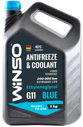 Антифриз WINSO BLUE G11 (синій) 5 кг, готовий до використання Ковель