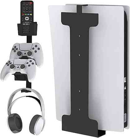 Настінне кріплення для PS5 Wall Mount чорне сталеве комплект підвісний кронштейн для PS5 Disc/Digital тримач підставка до 10 кг Київ