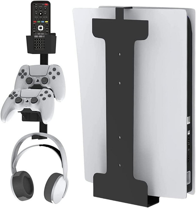 Настенное крепление дляPS5 Slim черное стальное комплект подвесной кронштейн Киев - изображение 1