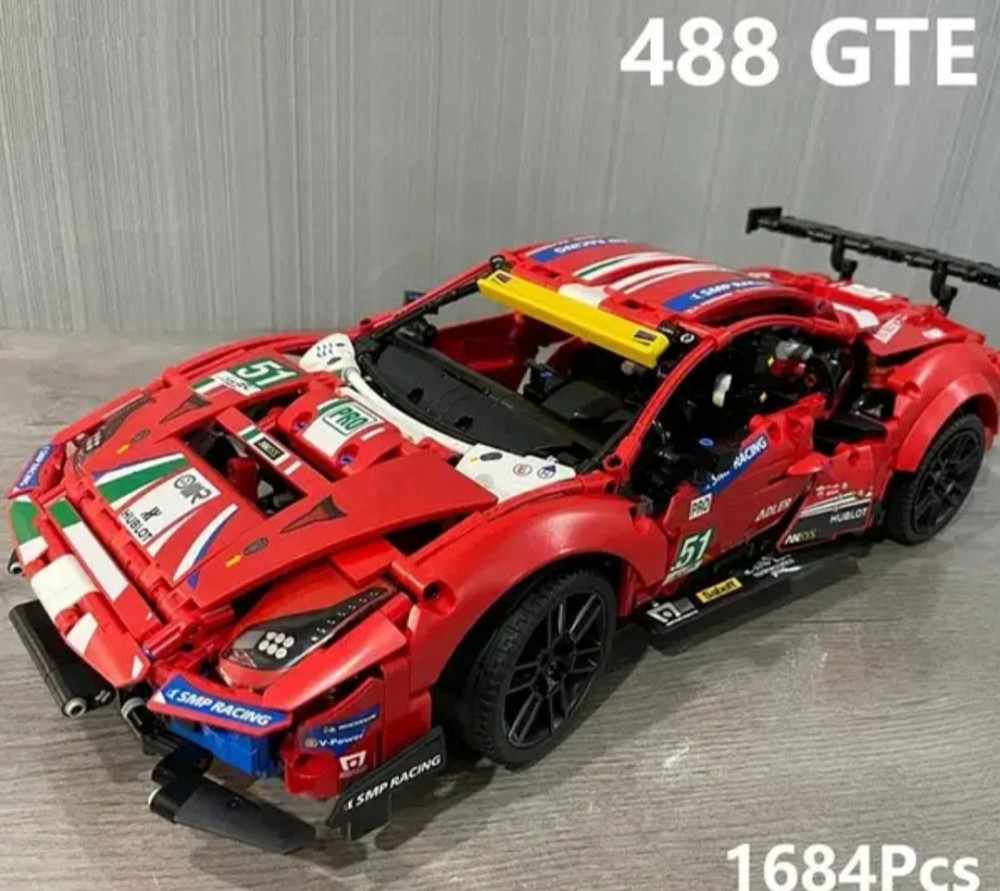 Конструктор Technic Ferrari 488 GTE AF Corse №51 — 1677 деталей, масштабна модель суперкара, Київ - фото 5