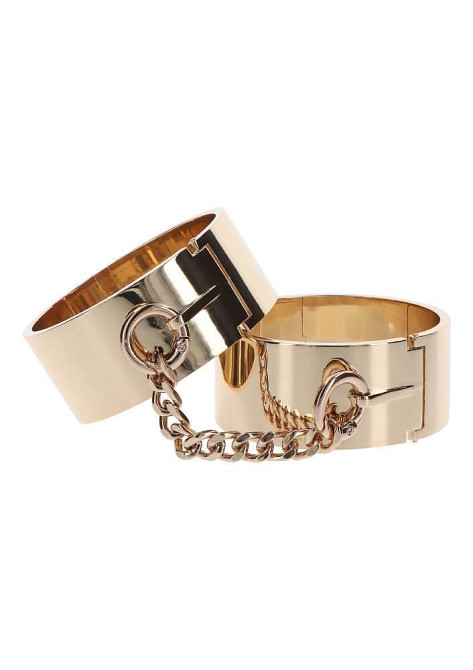 Наручники Slave Wrist Cuffs TABOOM, металеві, золотисті Sex Aura Київ - фото 2