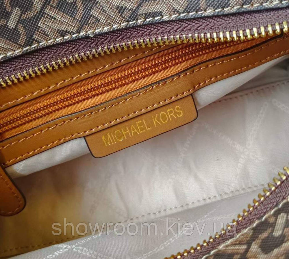 Брендова жіноча сумочка MK Gigi brown Київ - фото 7